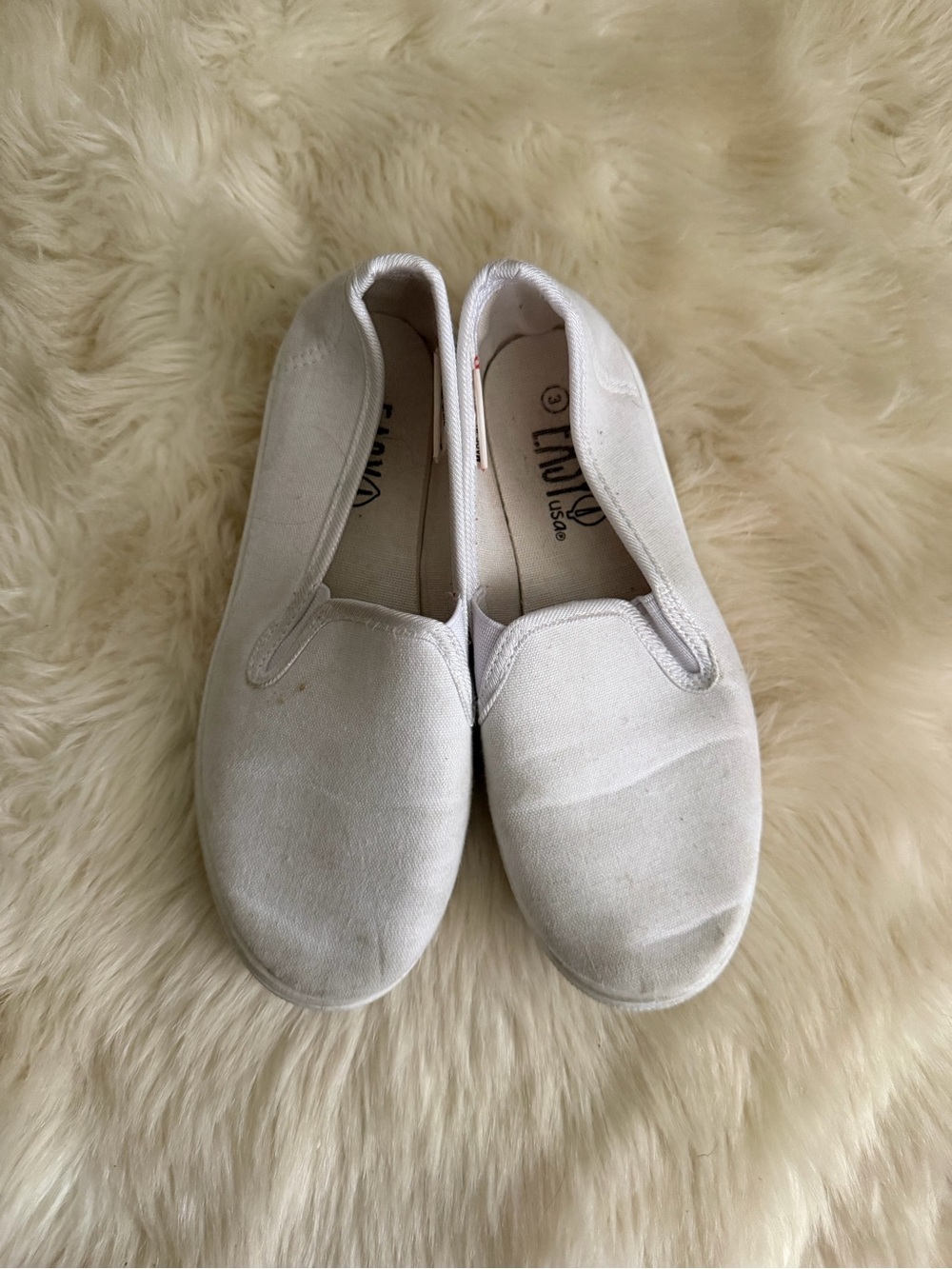 Casual Slip-On Canvas Sneakers - White